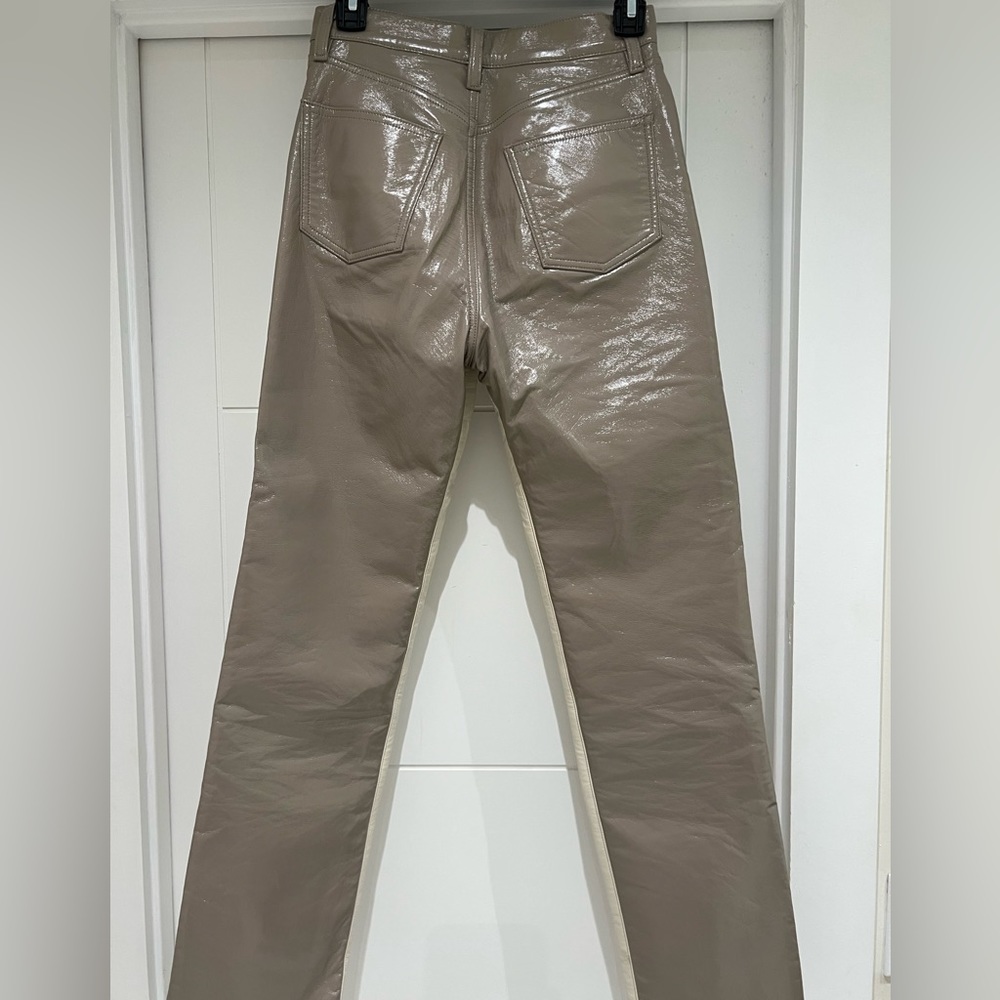Agolde 90's Pinch Womens Recycled Leather Blend High Rise Straight Leg Jeans - Picture 4 of 5